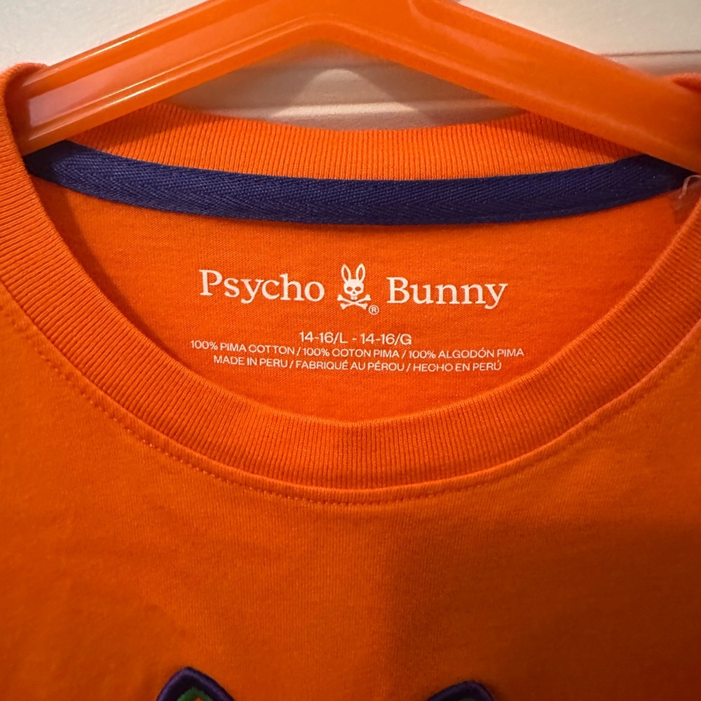 Psycho Bunny Kids Vibrant Orange Tee - Picture 3 of 3